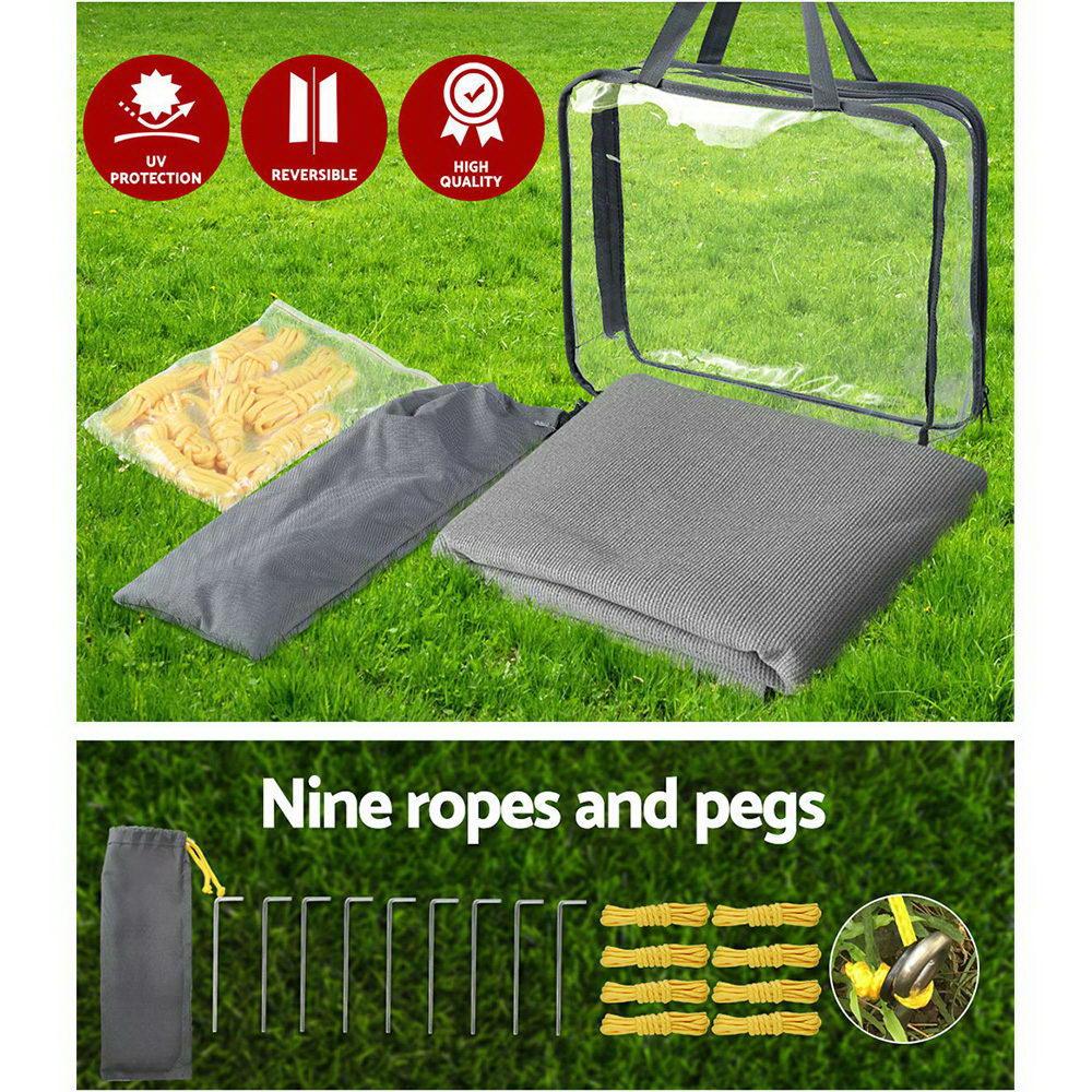 Pop Top Caravan Privacy Screen 2.1 x 1.8M Sun Shade End Wall Roll Out