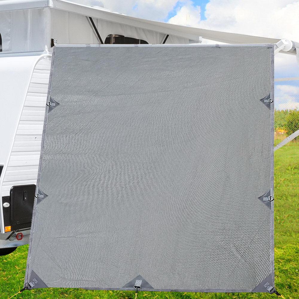 Pop Top Caravan Privacy Screen 2.1 x 1.8M Sun Shade End Wall Roll Out