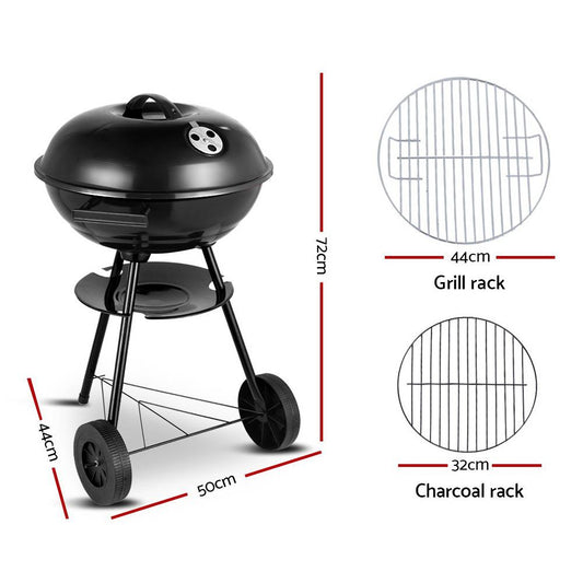 Grillz Charcoal BBQ Smoker Drill Outdoor Camping Patio Barbeque Steel