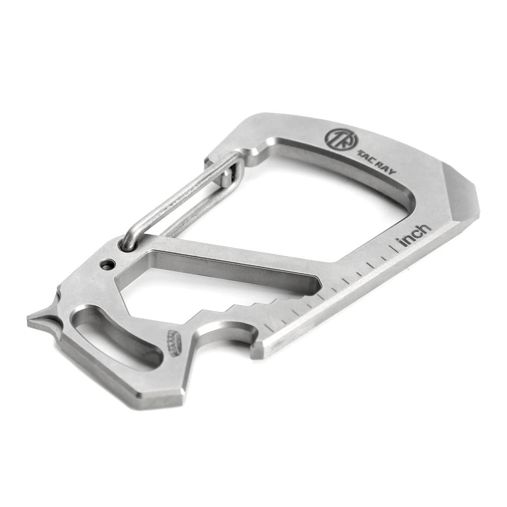 Carabiner Keychain 100% Titanium Multitool - Edc Survival Tactical